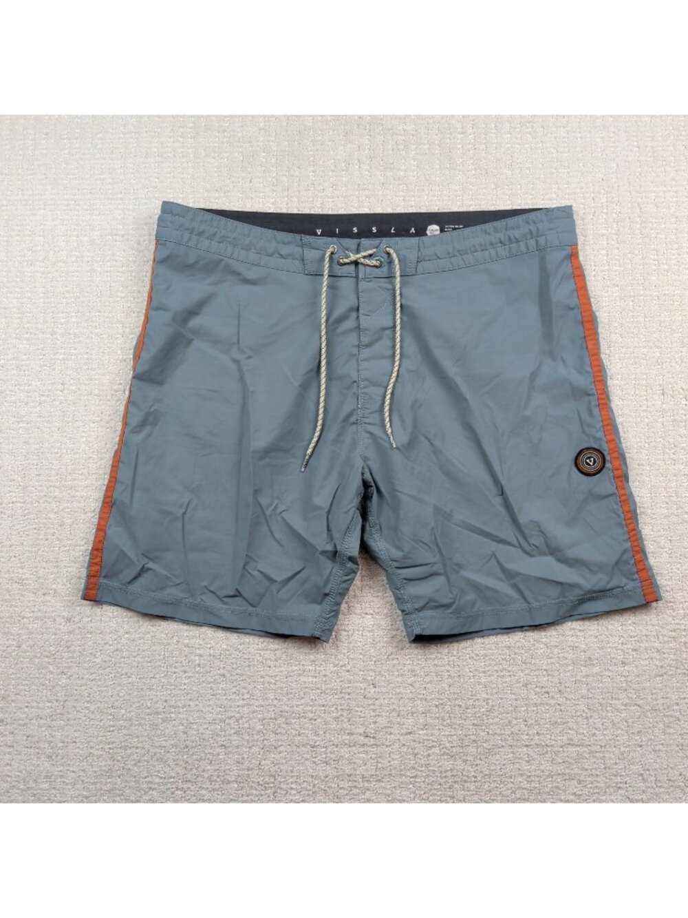 VISSLA Blue Lounge Surf Swim Trunks Board Shorts Nylon / Cotton Men’s Read